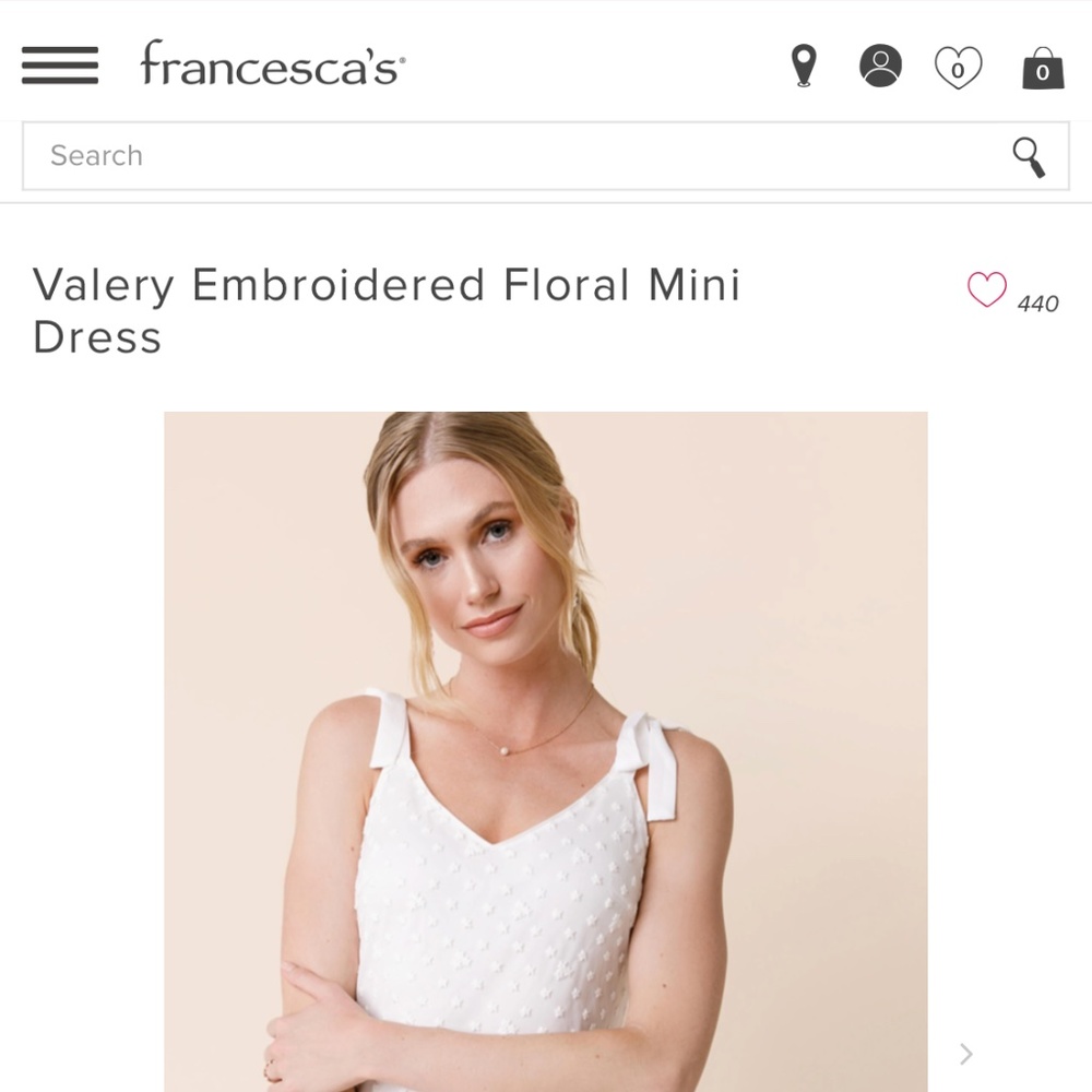 Francesca’s White Valery Dress